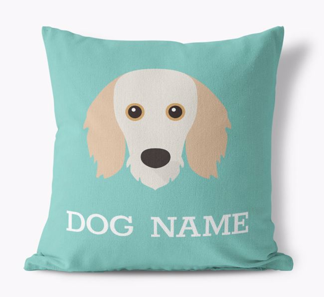 {dogsName}'s Icon: Personalized {breedFullName} Canvas Pillow